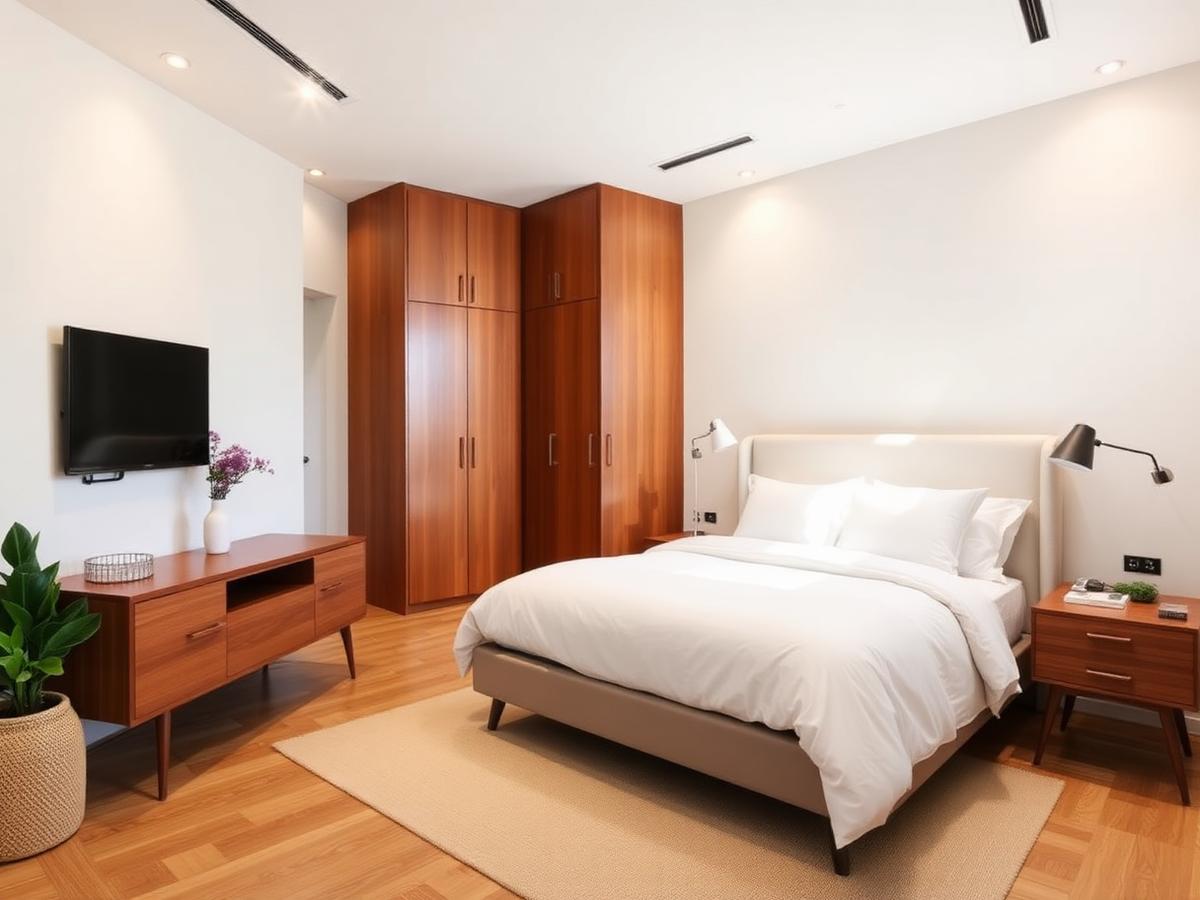 Comfortable furnished bedroom